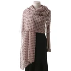 Top Quality Wholesale Fashion Diamond Pattern thinner Cashmere Pashmina Scarf For Ladies