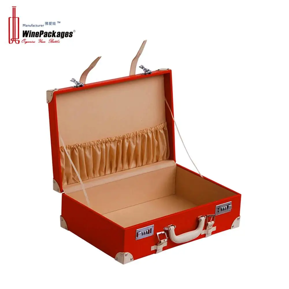 Wholesale cardboard desktop christmas ornament vintage clothes/shoe organizer luxury storage box,paper mini wooden suitcase box