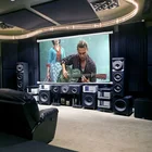 Top quality 3d electric projector screen 150 inch 200 inch 300 inch