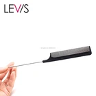 Most popular pin rat tail metal cutting black lice comb for sale