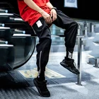 Killwinner spring black multifunction sportswear tide hip hop casual cargo joggers loose pants men