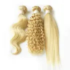 Fashion blonde hair,613 Color Deep Curly Indian Weave,Natural Indian Virgin Hair