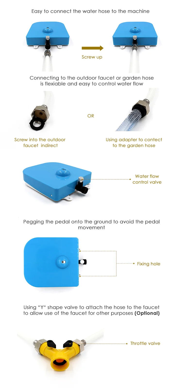 New Design Step On Dog Water Feeder Pedal Outdoor Dog Water