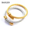 2018 New Elegant Daily Wearing Jewelry Accessories Bulk Cheap Ladies Gold Cable Wire Cuff Bangles Bracelet For Women