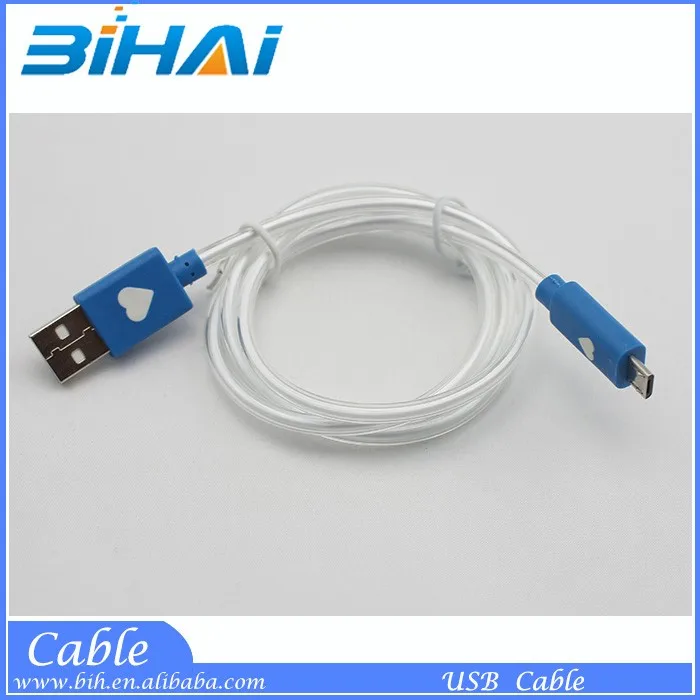 Luminous cable V8 round micro usb cable with led light for iphone 6 Samsung Android - ANKUX.COM