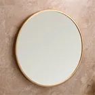 home decorative round square shape black gold silver frame mirror for wall