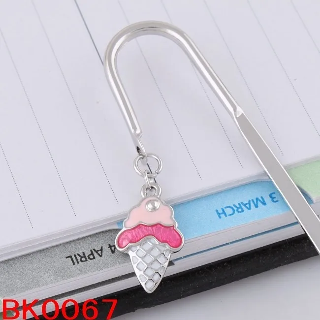 new product 2015 fashion enamel gift clip bookmark ice cream
