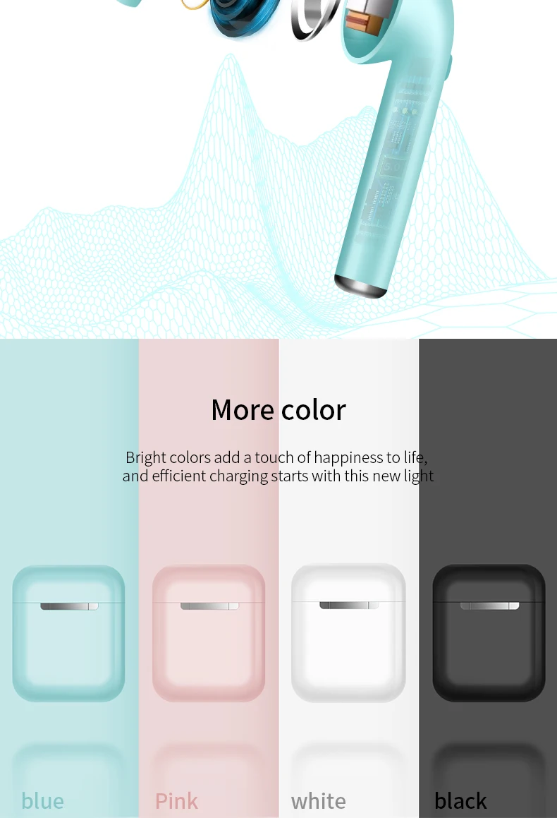 i16 tws 5.0 earphones with charge box tws wireless earbuds - ANKUX.COM