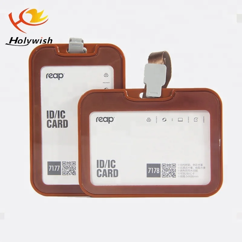 best selling plastic sleeve id holder name tag holder in low