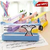 Low Price Pencil Stationery Case Plastic PVC Pen Packaging bag with Zipper