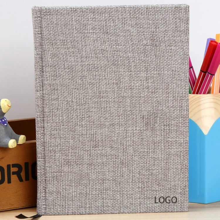 A5 Thick Diary Hardcover Linen Notebooks With Custom Logo Printing