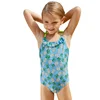 Wholesale Little Girls Swimwear Kids Bathing Suits Swimming Costume Pineapple Printing One-Piece Swimsuit For Kids