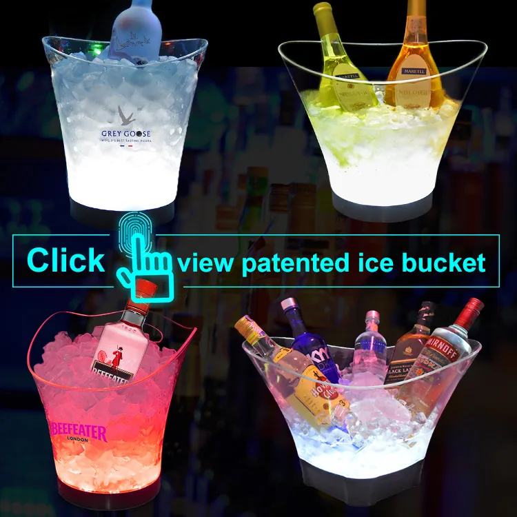 product items promotion manufacture branded led light ice bucket