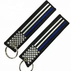 USA Aircraft Key Tag Custom Embroidered Keychain