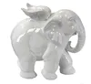Fine Porcelain Creamic elephant religious statues home decor Angel Figurine Silver White elephant Ceramic