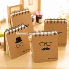 POP sale paper pp pvc custom composition notebook printing,3 ring diary notebook with pen, custom printed spiral notebook