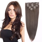 Good Quality vigin brazilian hair weft one piece clip in human hair extensions