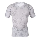 Mens oem gym polyester spandex sublimation custom printed compression wear shirts wholesale