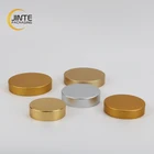 Lid Matte Jar Lids Outer Aluminum Inner PP Jar Using Cap Lid Shiny / Matte Gold Silver Cap Lid