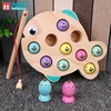 Wooden Magnetic Fishing Game Magnets Catching Fish Board Preschool Learning Educational Toys