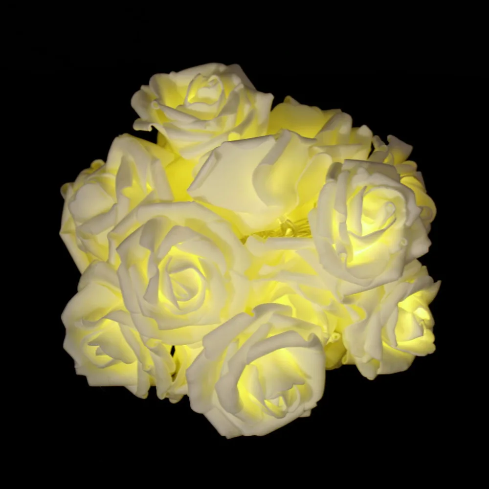 Fashion Holiday Lighting 20 LED Novelty Rose Flower Fairy String Lights Wedding Garden Party Christmas Decoration hot selling