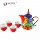 hand painted custom tea set ceramic teapot with cup set tea and coffee set wholesale