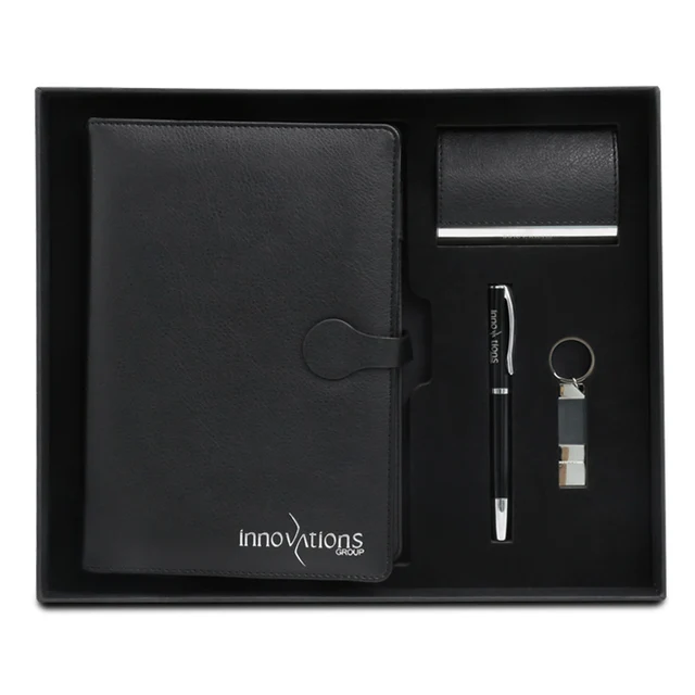 power bank/pen/usb/business card case notebook gift set for