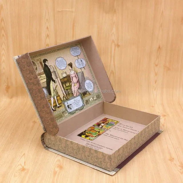 comic book packaging book shaped paper gift box