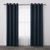 Home decor window dark blue soild vietnam tropical garden curtain