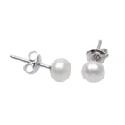 Cheap real freshwater pearl jewelry stainless steel earring backs