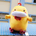 Plush yellow cartoon chicken toys / cocking voice cute stuffed chicken
