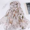 2019 Newest fashion long shawls 100% viscose flower print scarf for women phulkari dupatta
