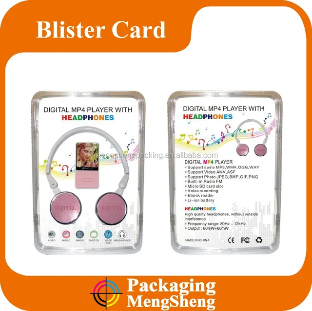 best quality slide blister card headset packaging