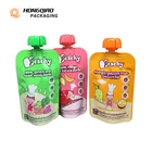 Food Grade Plastic Squeeze Packaging Reusable Baby Food Spout Pouch
