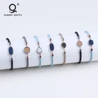 Wholesale Women New Arrival Fashion jewelry Girl's Cubic Zircon Silk Cord Charm Bracelet