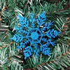 10cm Colorful Plastic Christmas Hanging Decoration Snowflakes Christmas Tree Holiday Party Supplies DIY Metal Snowflakes