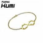 Wholesale Sterling Rose Gold Cuff Bangle With 4 Names Plate Custom