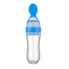 90ml supplement silicone baby bottle feeding with spoon