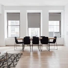 solar powered window shades, remote blackout semi blackout curtains chain Fabric Roller Blinds