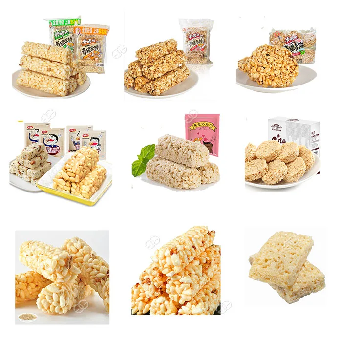 High Efficient Full Automatic Cereal Candy Bar Quinoa Cake Snack Ball Maker Puffed Rice Snacks Making Machine