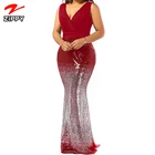 Women Casual Plus Size Sleeveless Sequins Party Fishtail Maxi Prom Dress China Suppliers Wholesale Clothing
