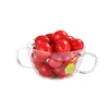 wholesale round glass salad bowl with Double Ear handle microwave oven glass soup bowl Instant noodle bowl