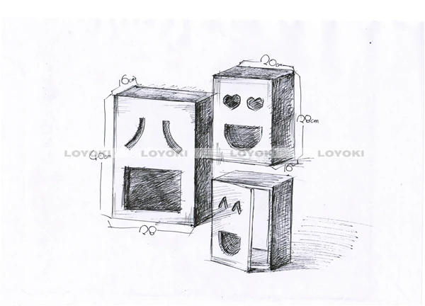 Wood Decorative Floating Wall Shelf fish shaped silicone ice tray