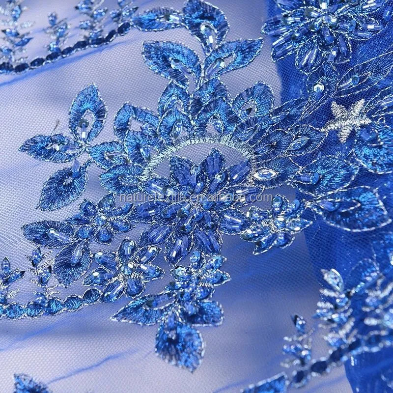 2016新しいデザインスイス刺繍ブライダルレースネット生地でビーズ/スパンコール多くの色仕入れ・メーカー・工場