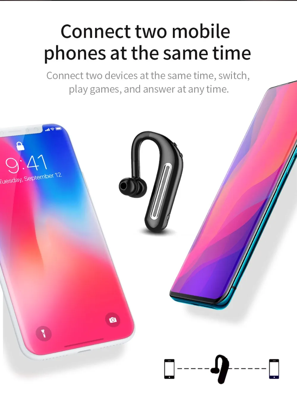 Comfortable summer new business wireless headset - ANKUX.COM