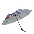Made in China sun protect silver folding umbrella with logo prints