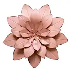 Big Dusty Light Pink Floral Metal Wall Art Decoration