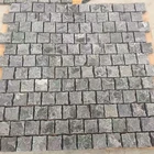 tumbled paving stone tiles in blue limestone