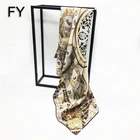 High end customized 100% silk material digital printing twill silk scarf custom