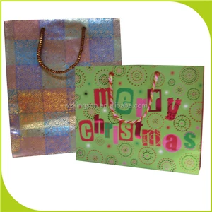 white card gift paper shopping bag/rope handle bag